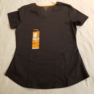 Scrubstar women's size Small or Medium Pewter scrub top, dark gray, NWT